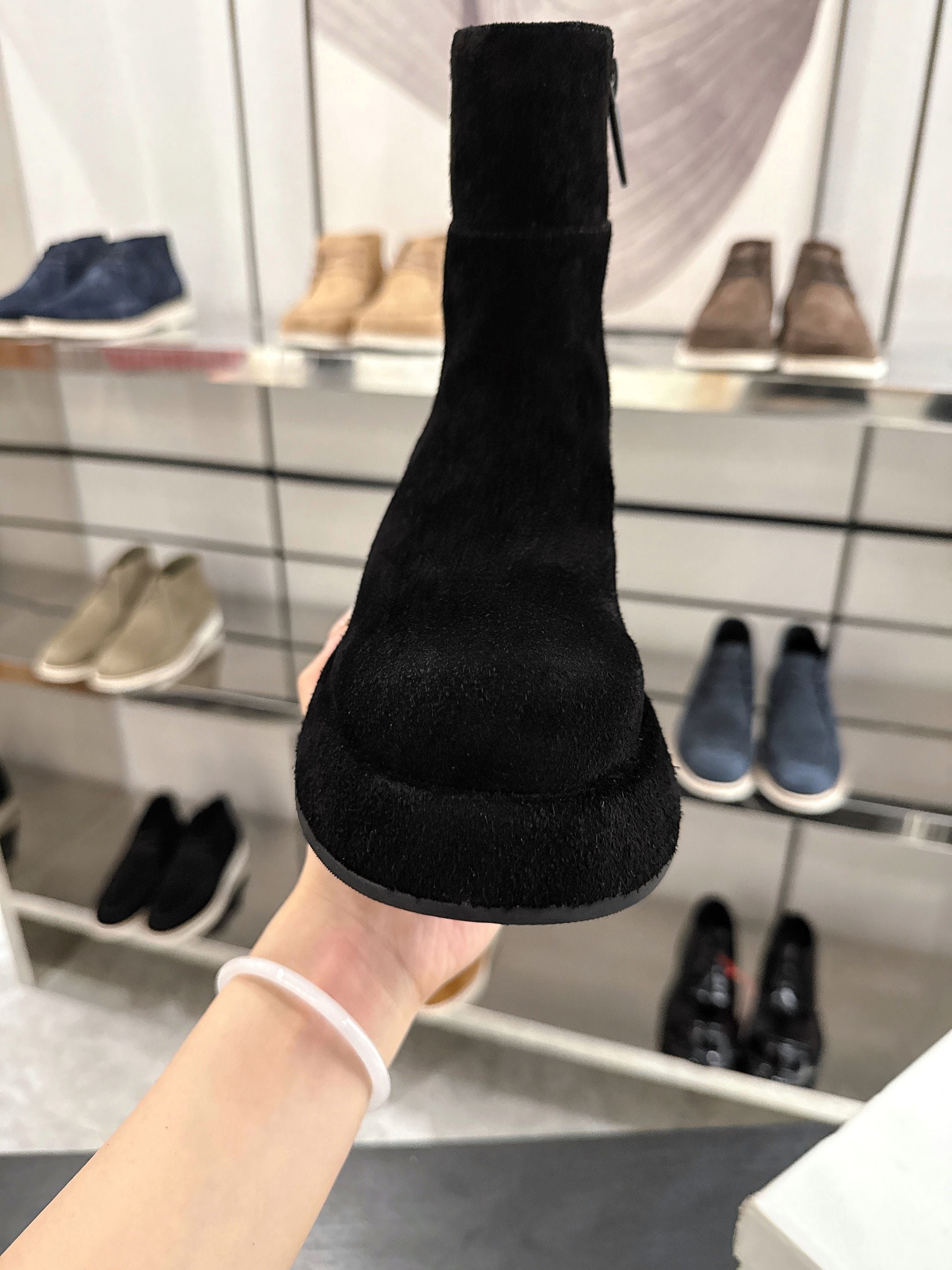 The Row SS2025. Boots Black Suede 543371