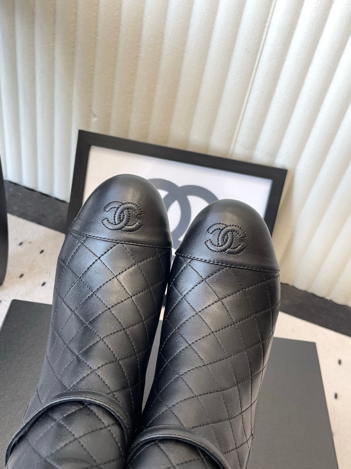 Chanel FW26 Quilted Ankle Short Boots 5cm Lambskin 190012