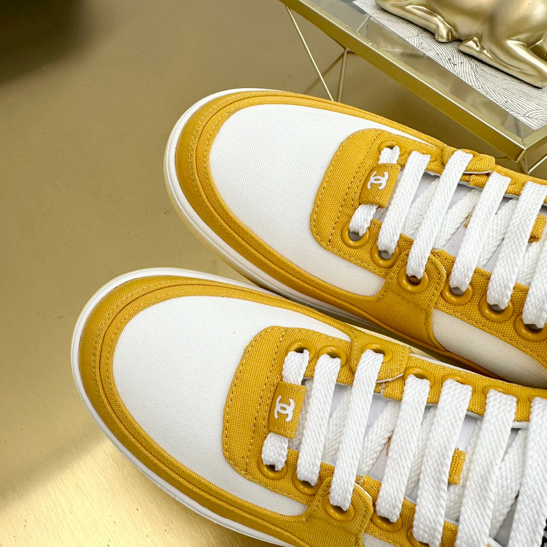 CC 24C Cruise Sneakers Yellow White Cotton 980932