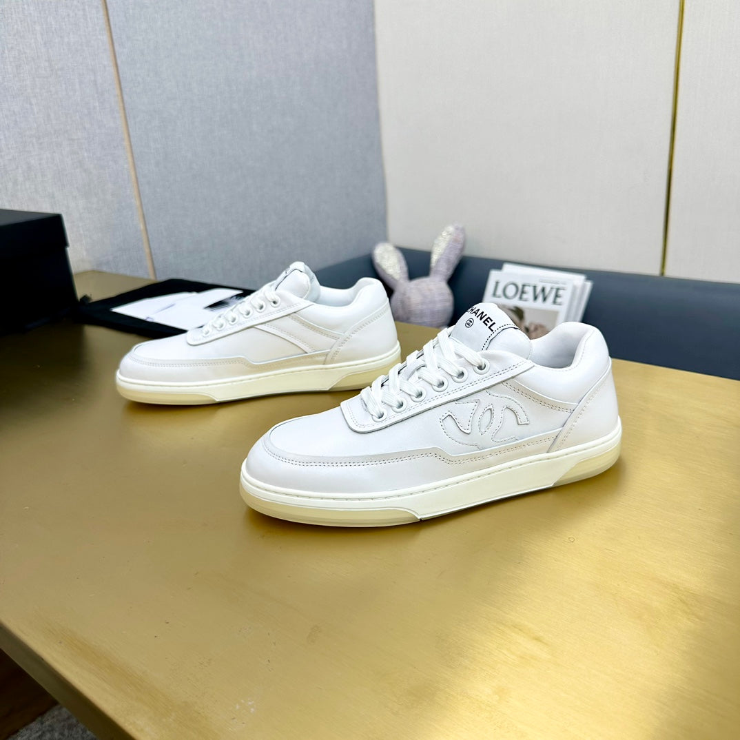 CC 2024 Interlocking Logo Sneakers White Cowhide 980942