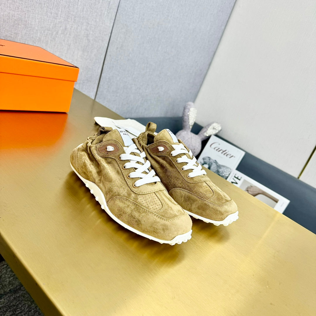 HM Sneaker In 25mm Light Yellow Brown Suede 956333
