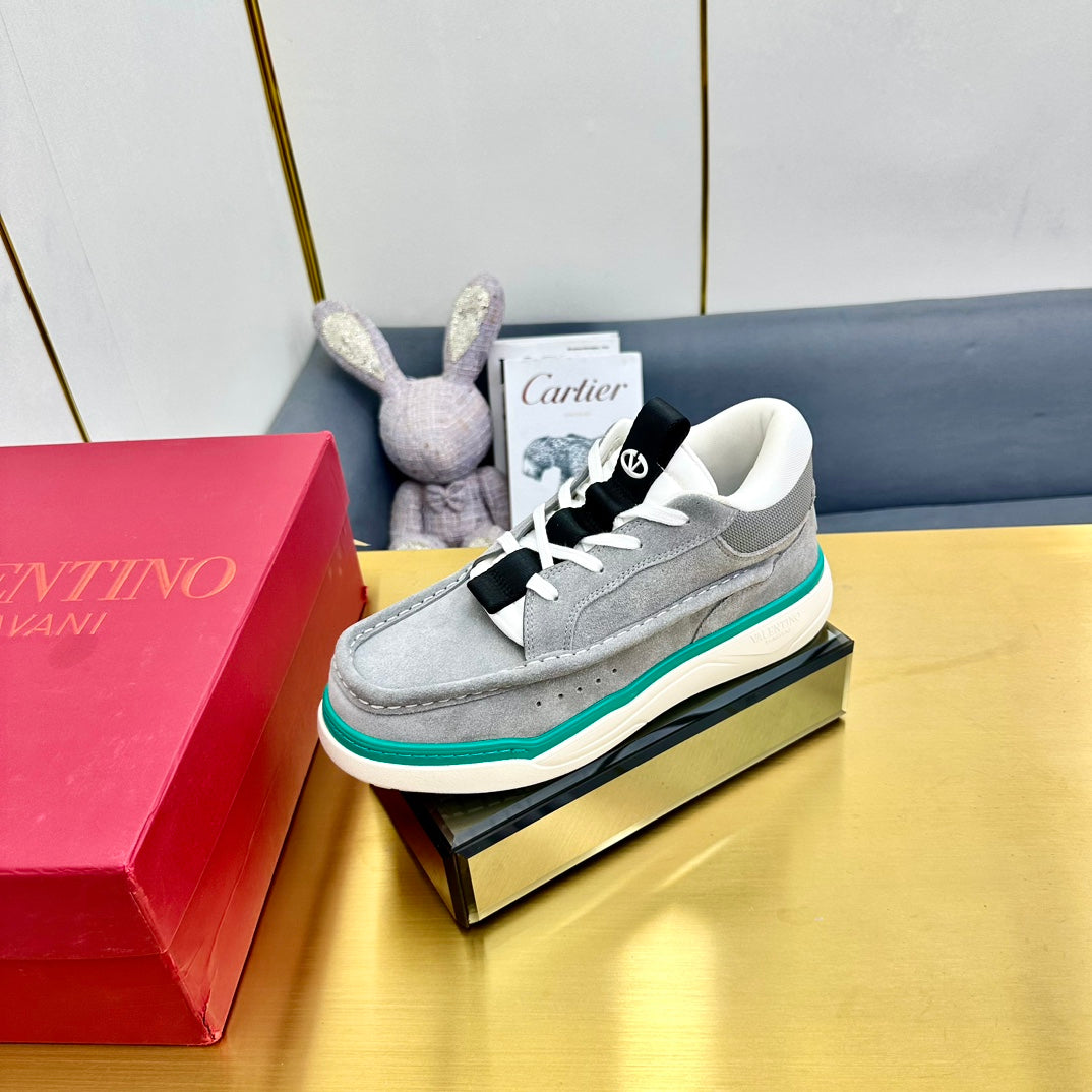 Mid-top Runboot Split Leather Sneaker 30mm Grey Suede 994559