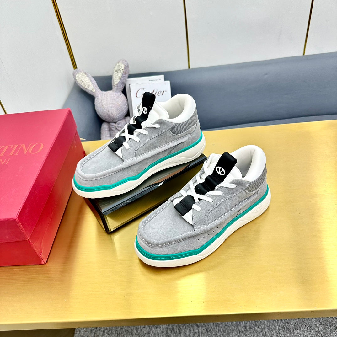 Mid-top Runboot Split Leather Sneaker 30mm Grey Suede 994559