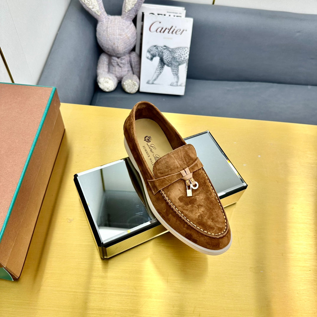 LP Summer Charms Walk Loafers Camel Brown Suede 994513