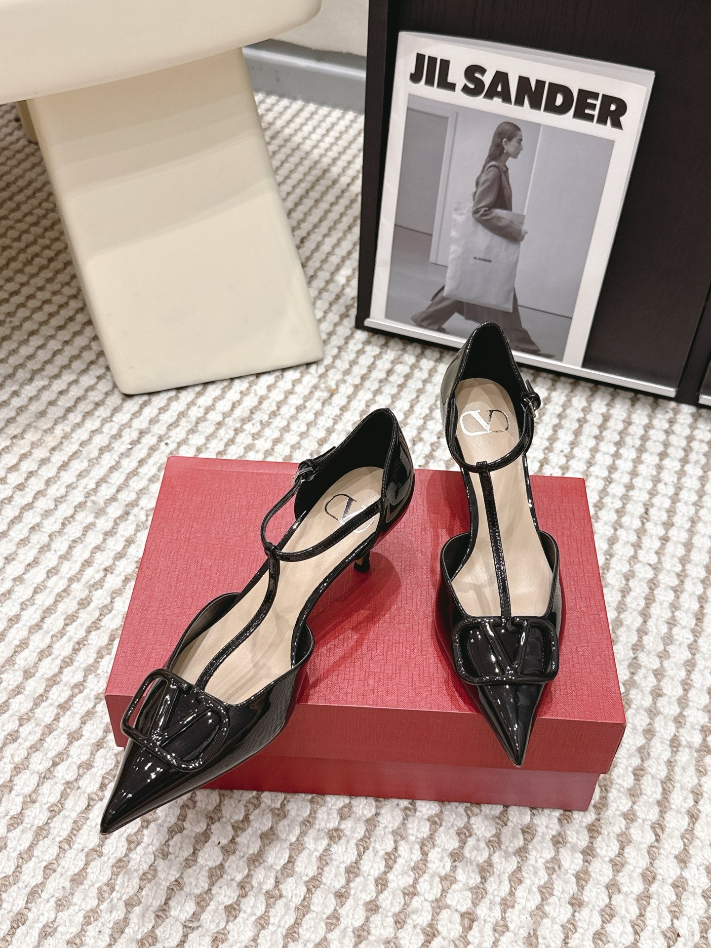 VT 26s T-Strap Slingback Black Patent Leather 722235