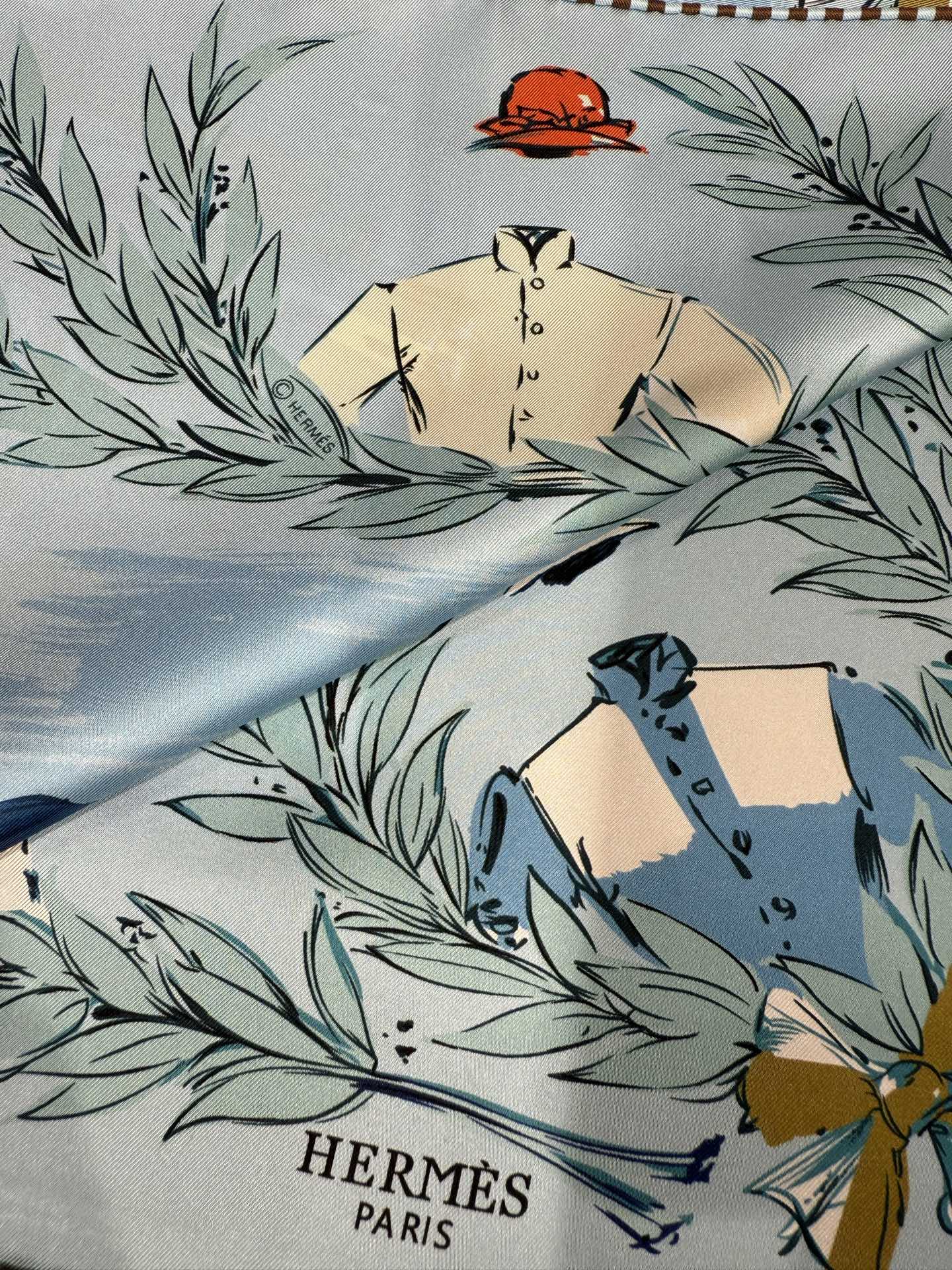 HM 26s Champ de Courses a Chantilly Scarf 90x90 Mulberry Silk 215603