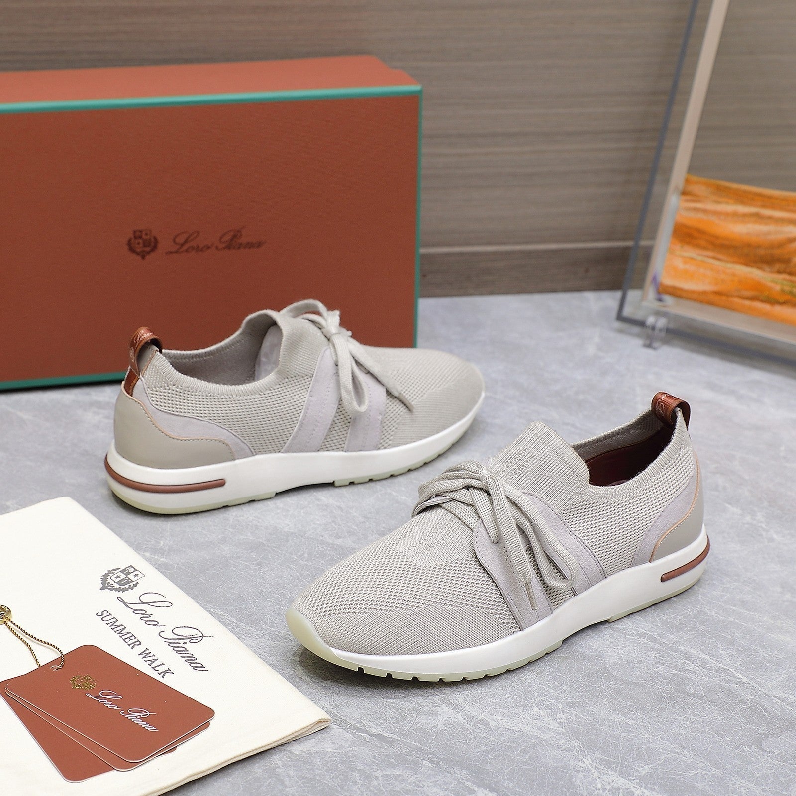 LP lady Flexy Walk Sneaker Power Pearl Wool And Calfskin 310452