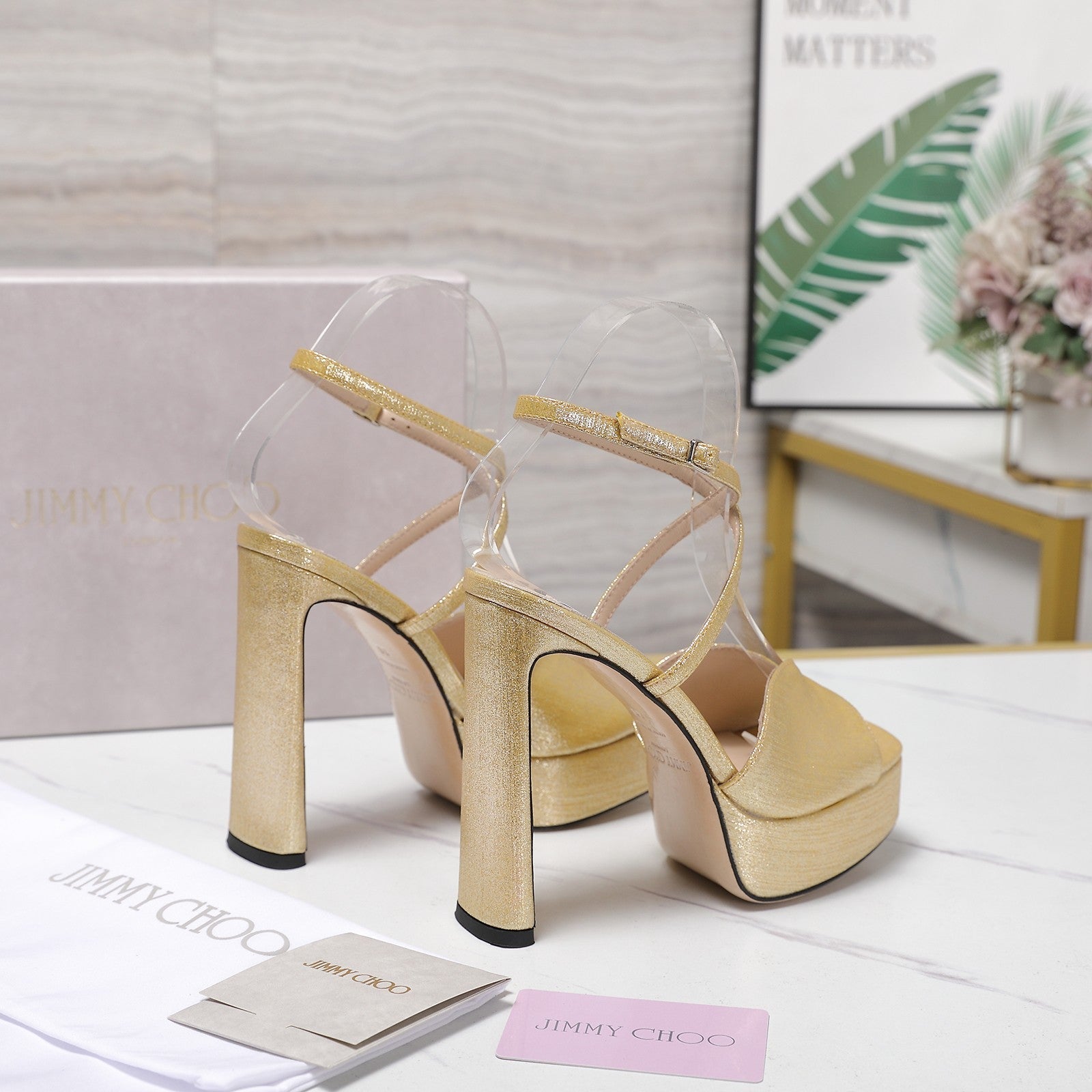 Jimmy Karli Platform Sandals 125m Gold Fabric 397353