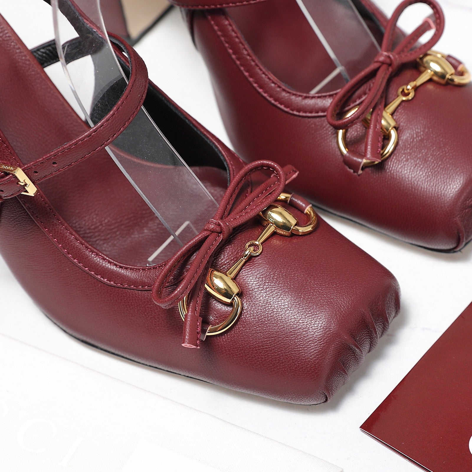 Gucci Horsebit Slingback Pumps 7CM Red Leather 504427