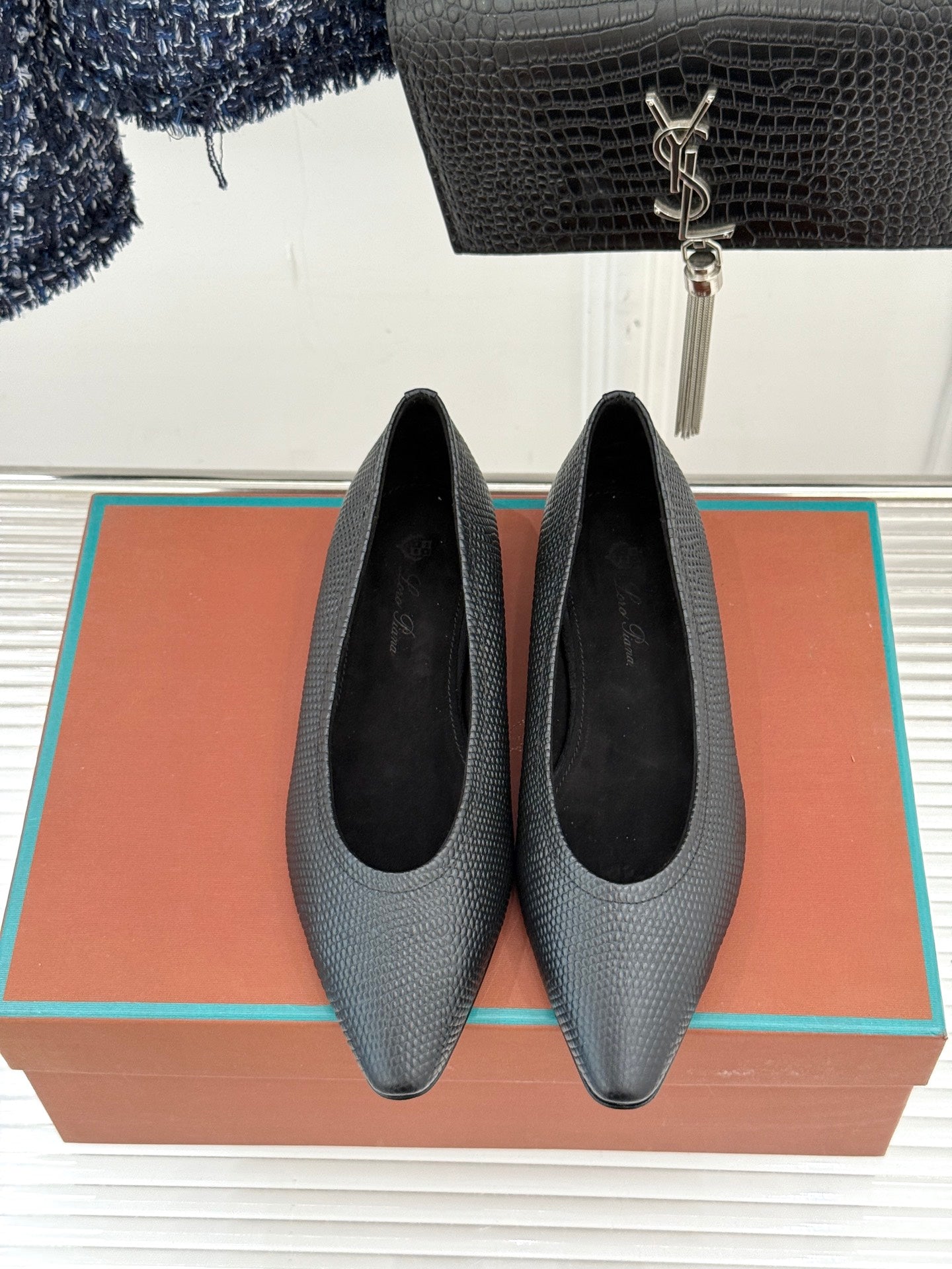 LP Primula Ballet Flat Black Leather 570694