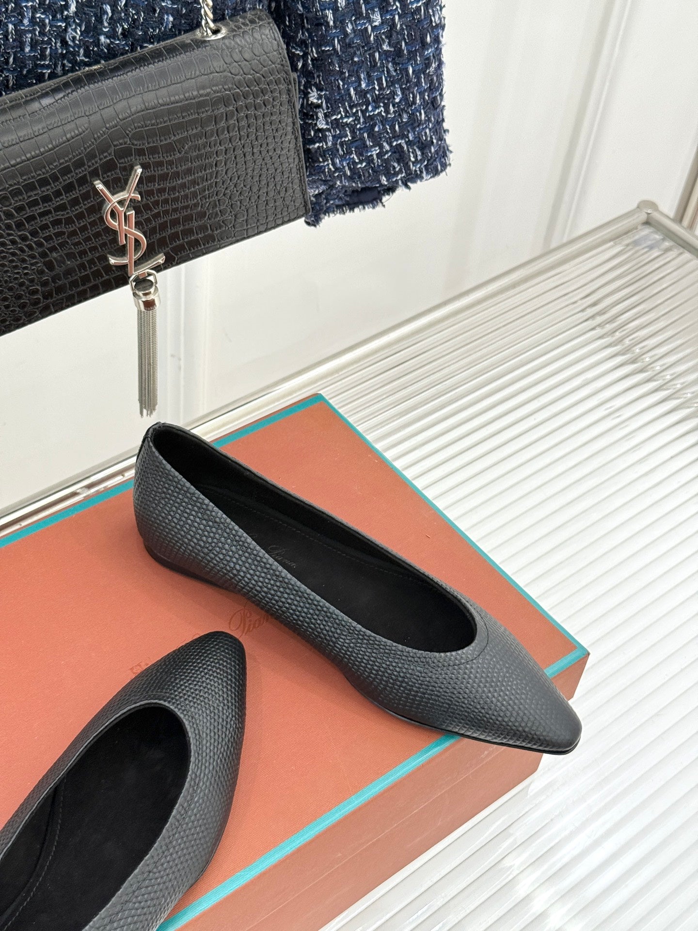 LP Primula Ballet Flat Black Leather 570694