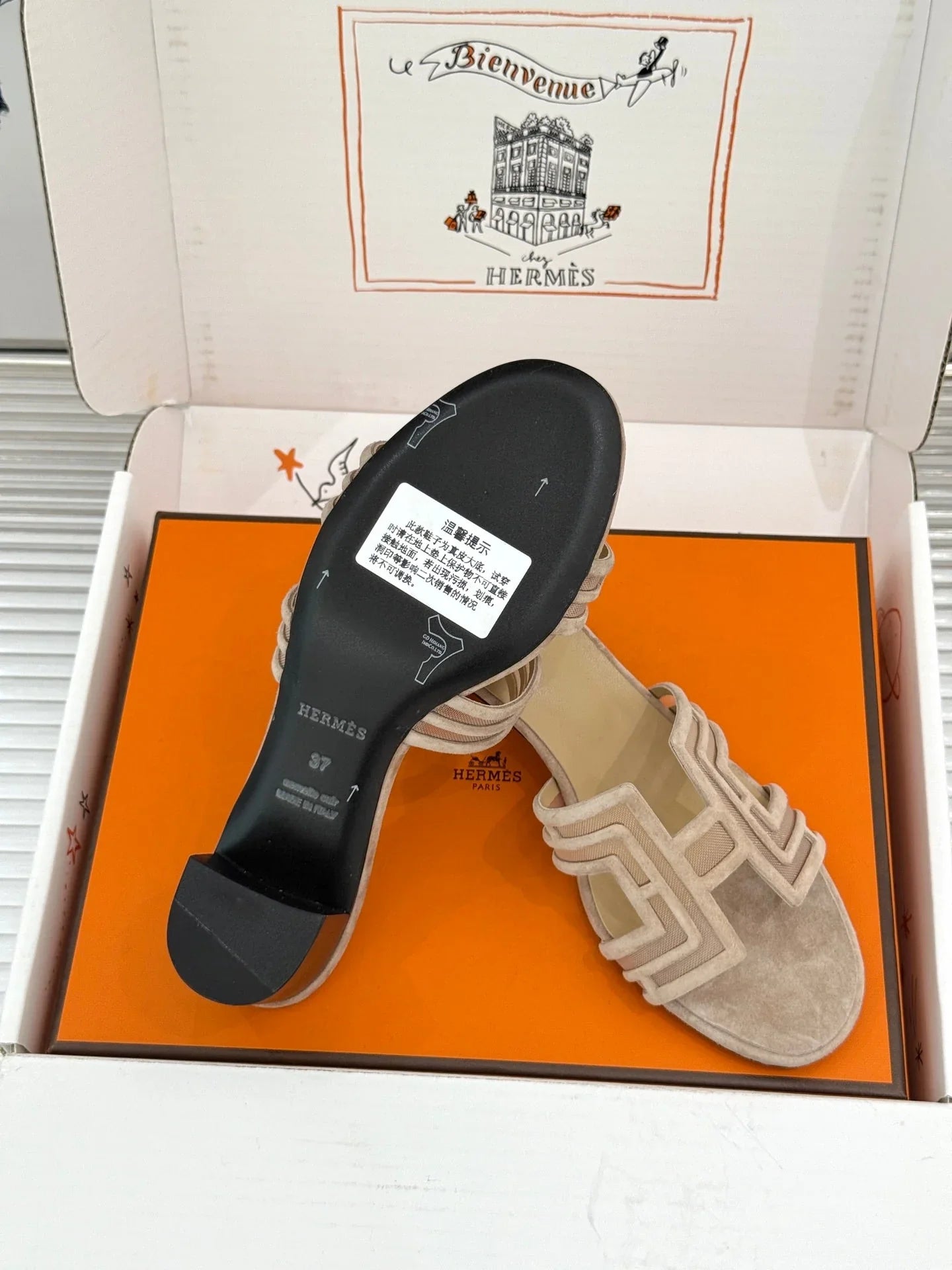Hermes 2026 Oran Sandal 5cm Suede Mesh 898415