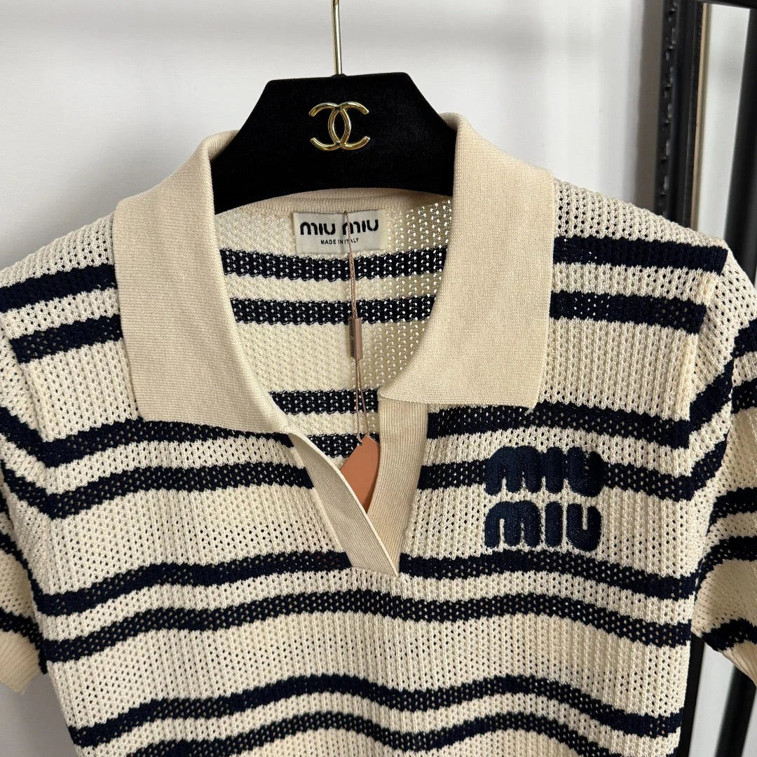 MIUMIU KNIT POLO SHIRT STYLE 388
