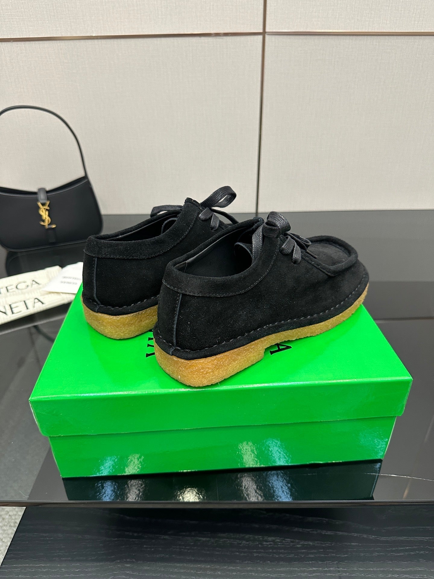 BV Daddy Desert Boots Black Suede 427630