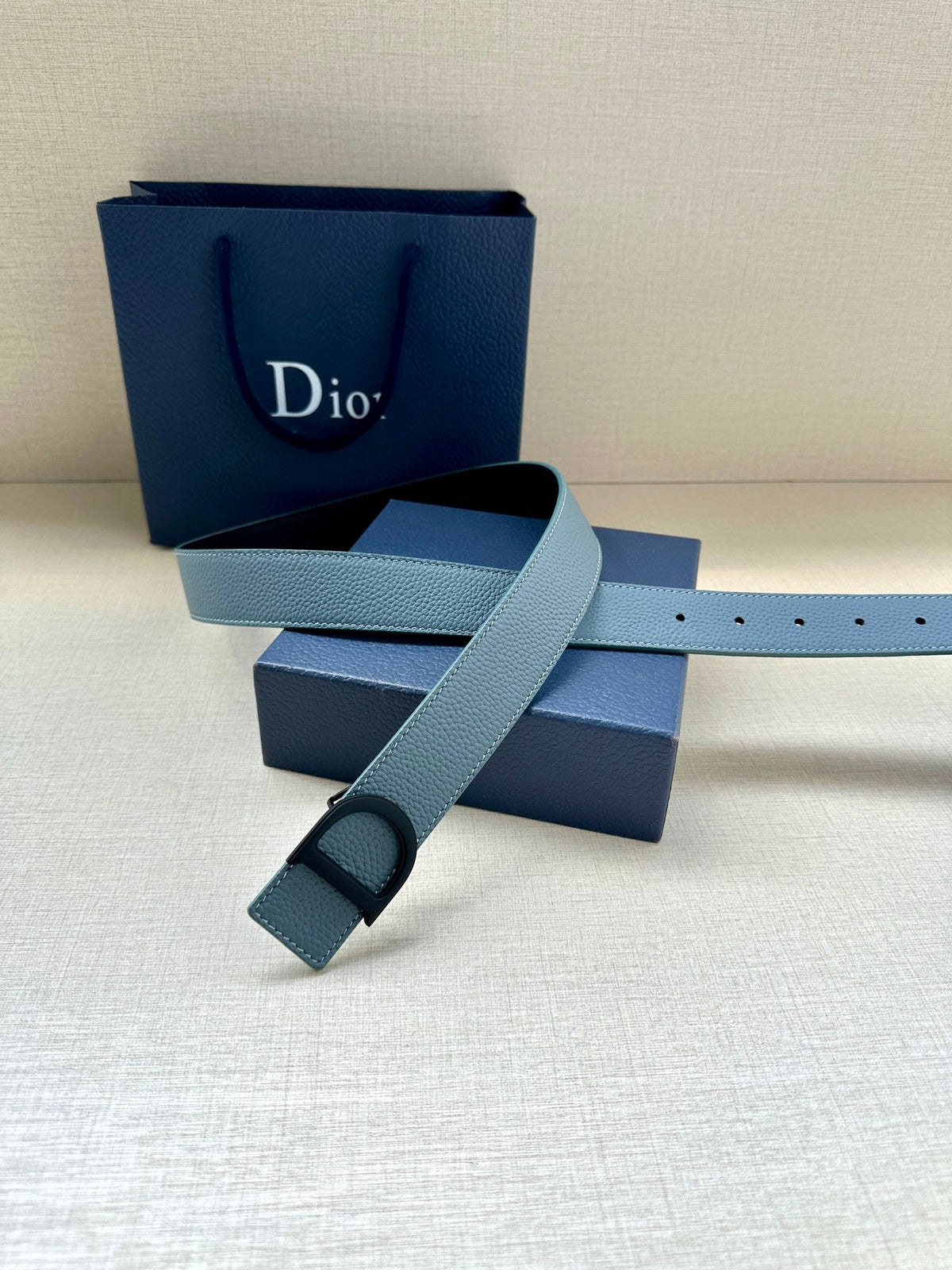 Dior 2026 CD Buckle Leather Belt 35mm Cowhide