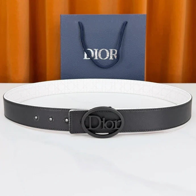 Dior 2026 Cannage Reversible Belt 35mm Leather
