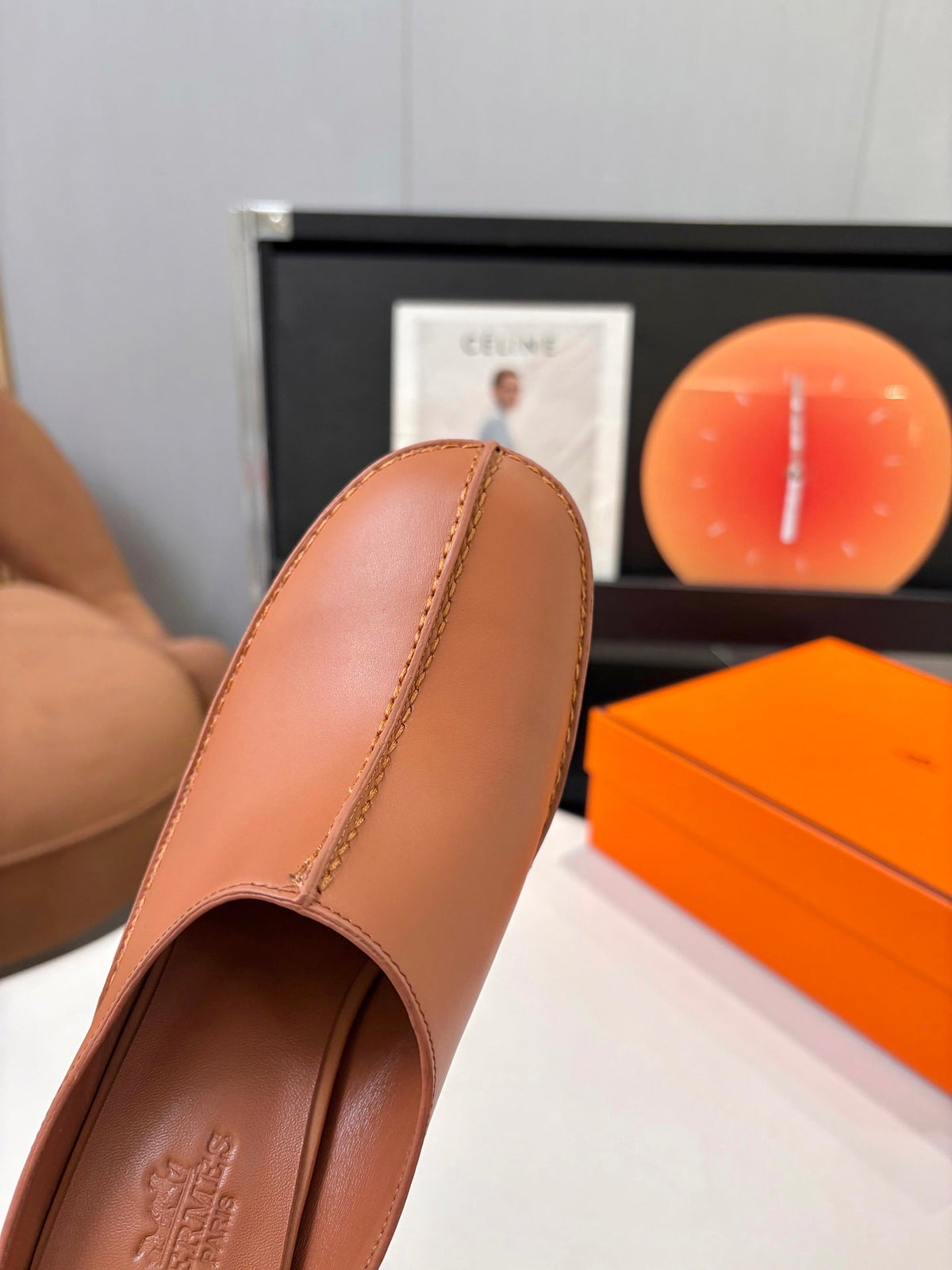 HM 26s Destin Mules 7cm Tan Leather 146299