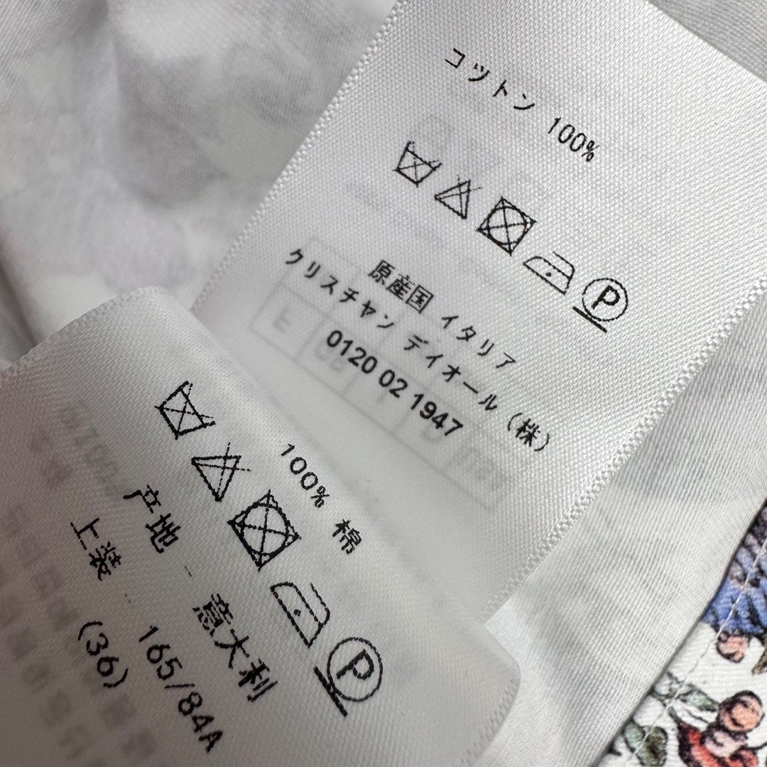 CD Jacket White Cotton Denim with Multicolor