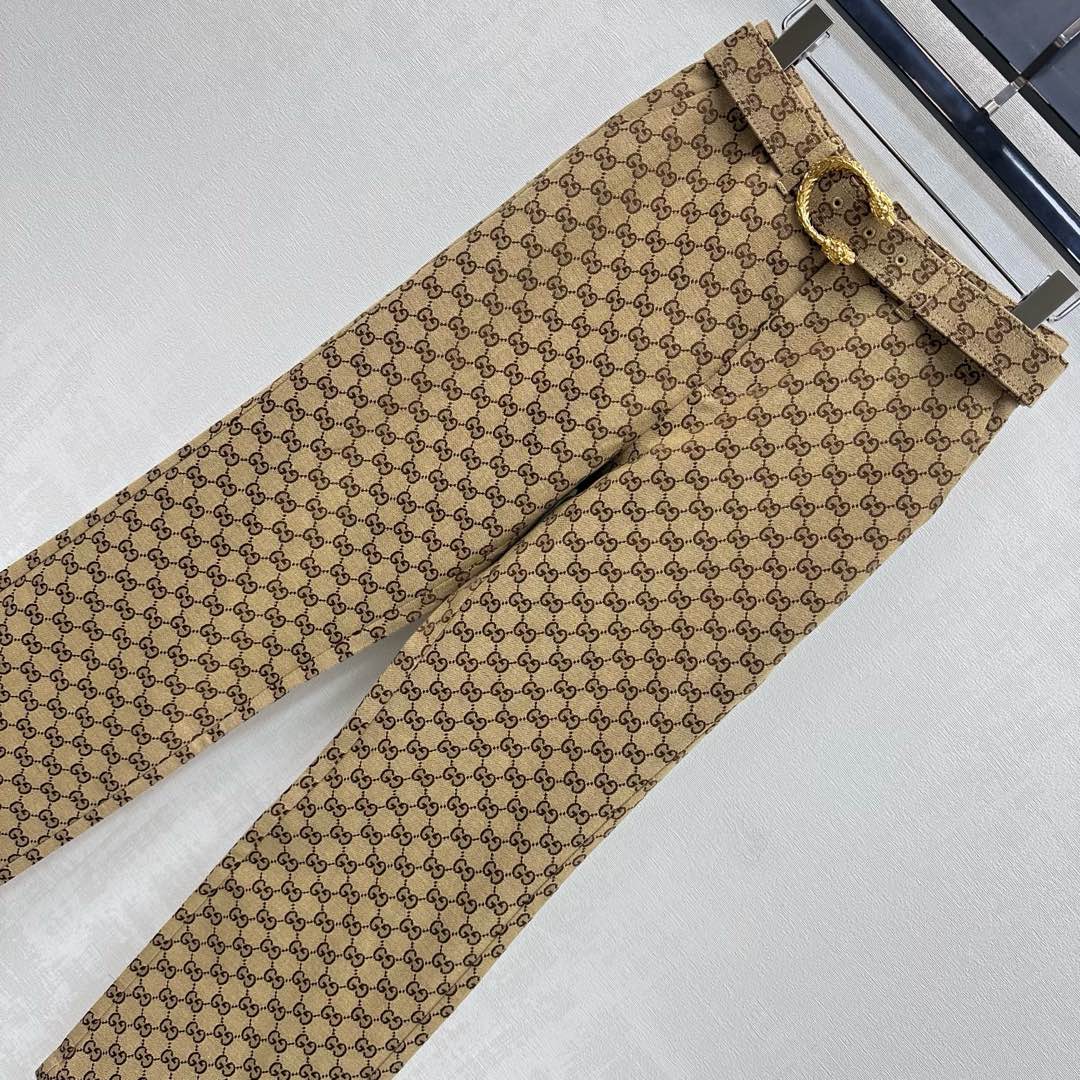 GG Canvas Trousers With Horsebit 342902