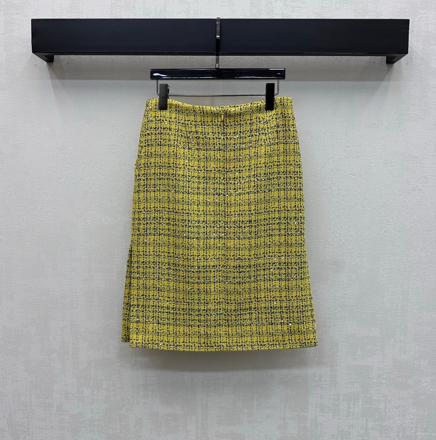 CC 26s Skirt Yellow Navy Blue Sliver Tweed 363983