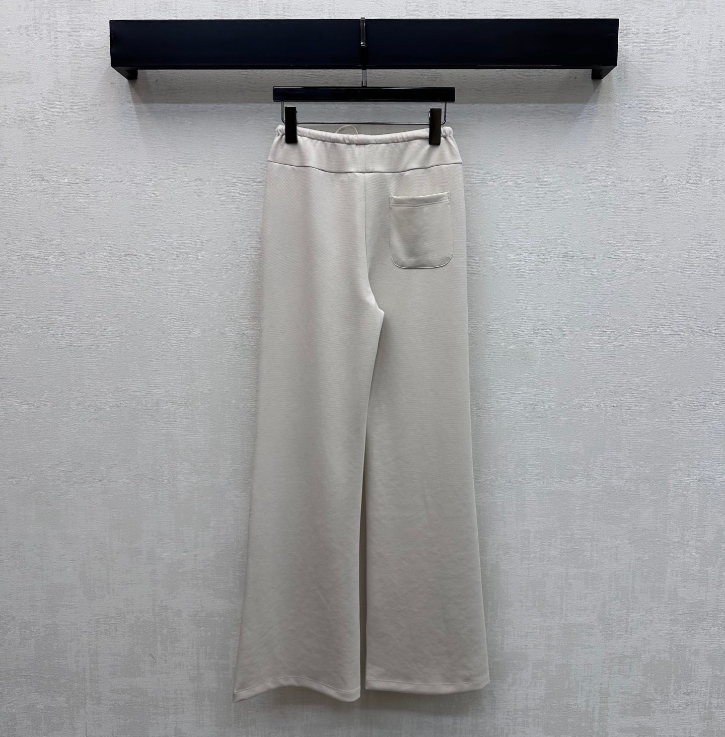 Miu 26s Drawstring Flared Trousers Ivory Polyester 363799