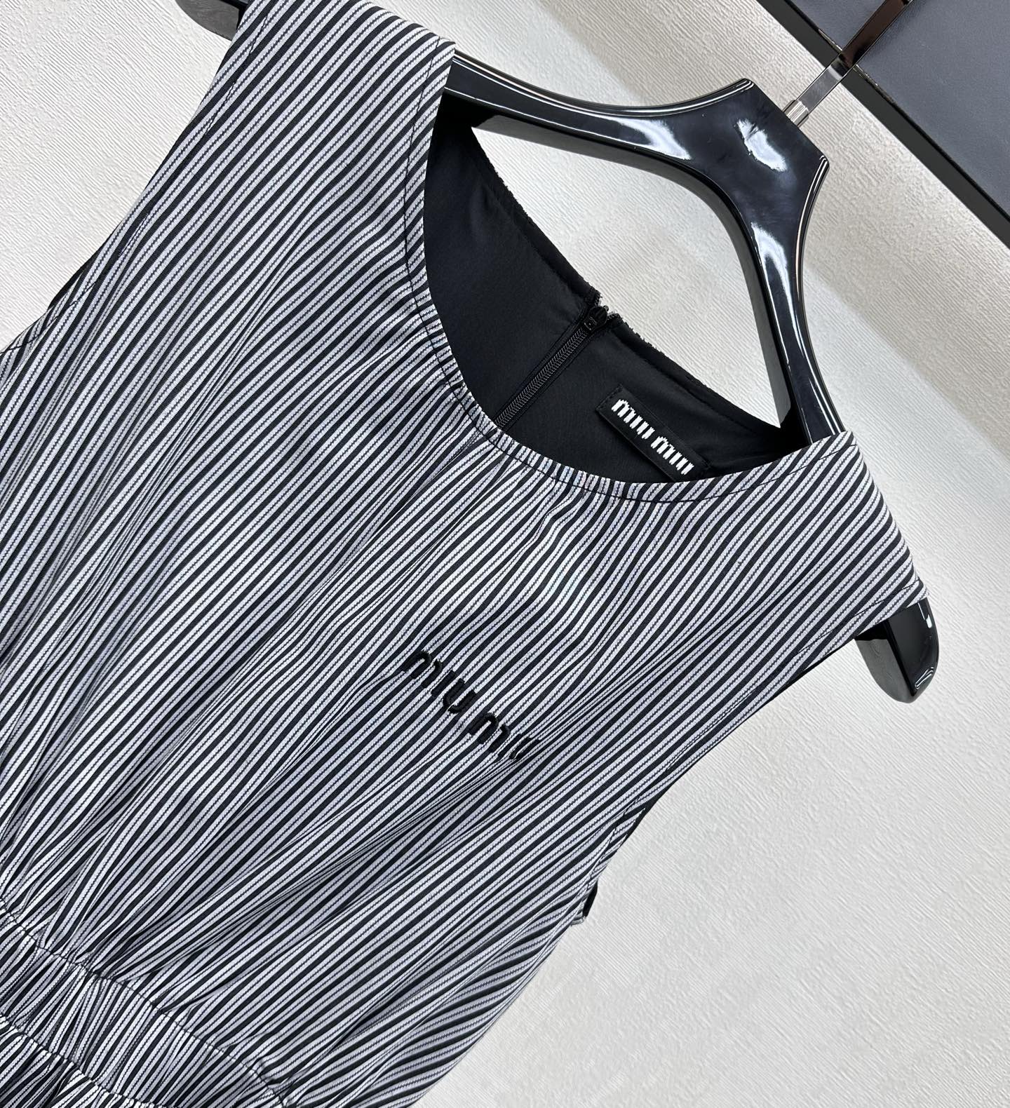Miu 26s Striped Vest Dress 366948