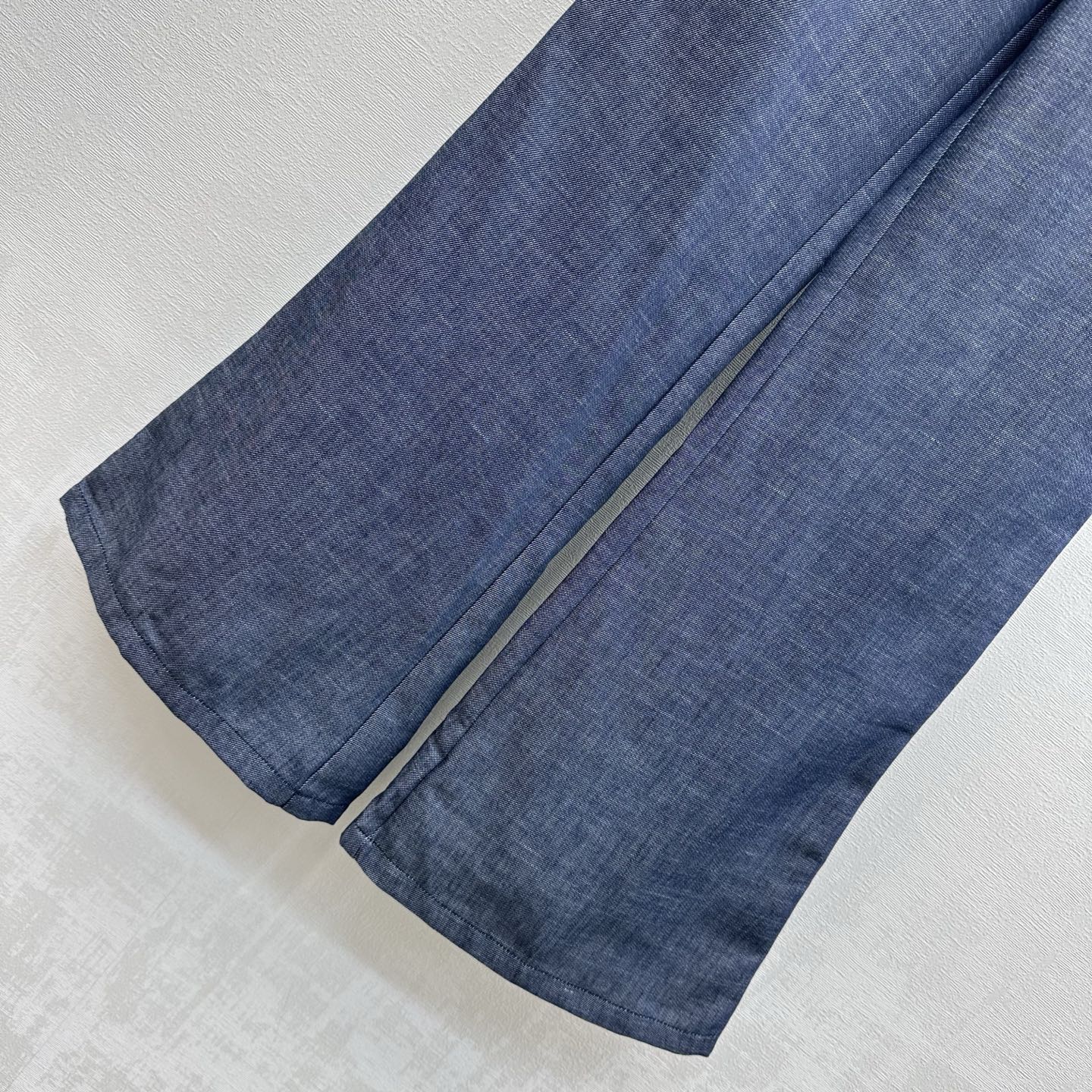 MM6 Wide-Leg Trousers Dark Blue Cotton 372382
