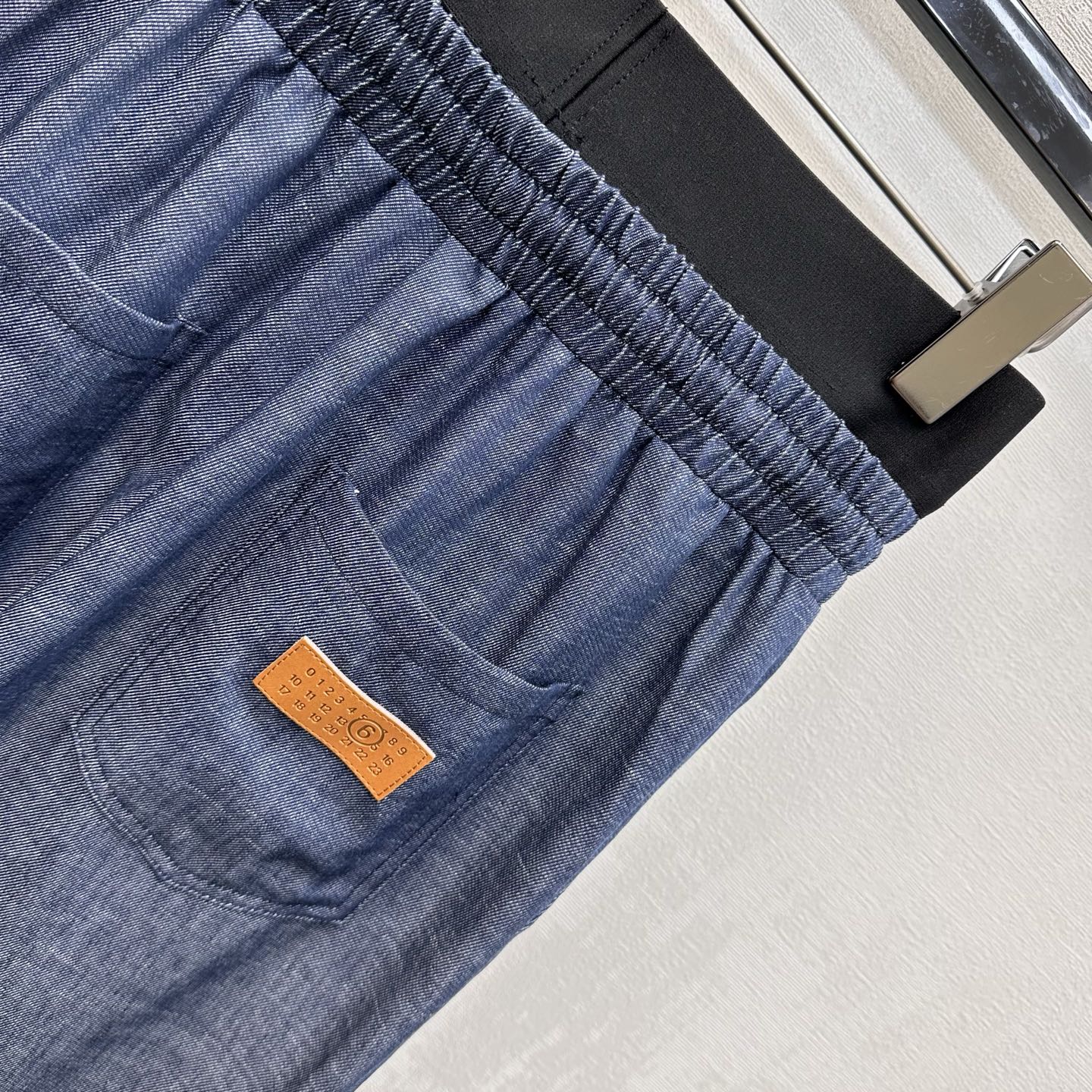 MM6 Wide-Leg Trousers Dark Blue Cotton 372382
