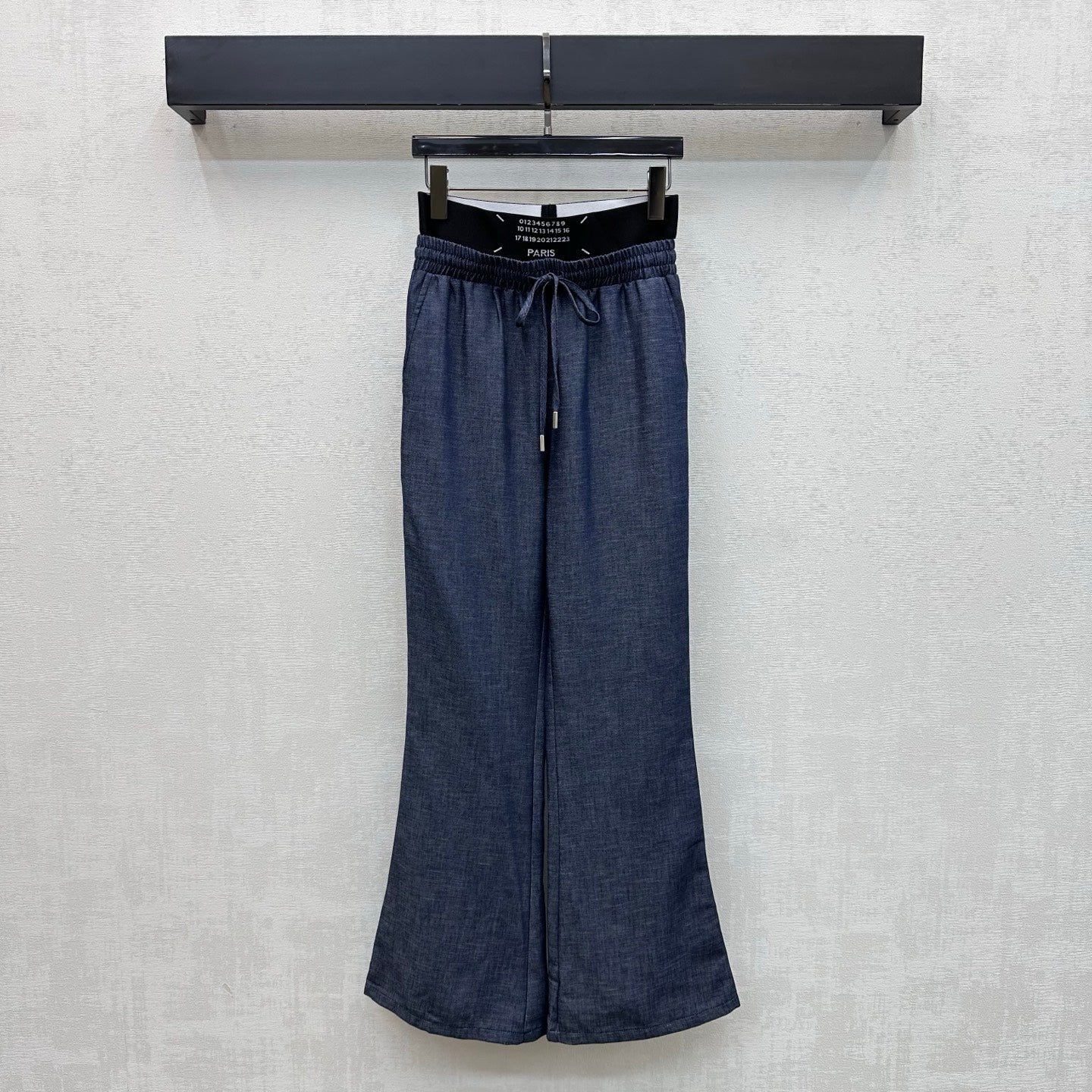 MM6 Wide-Leg Trousers Dark Blue Cotton 372382