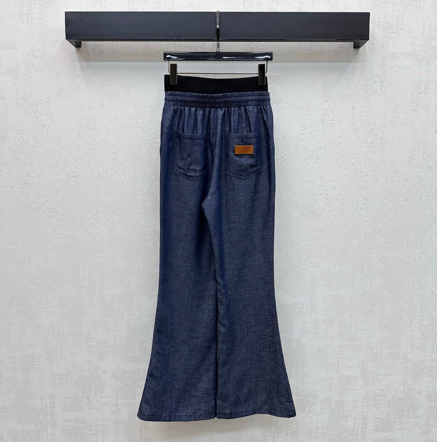 MM6 Wide-Leg Trousers Dark Blue Cotton 372382