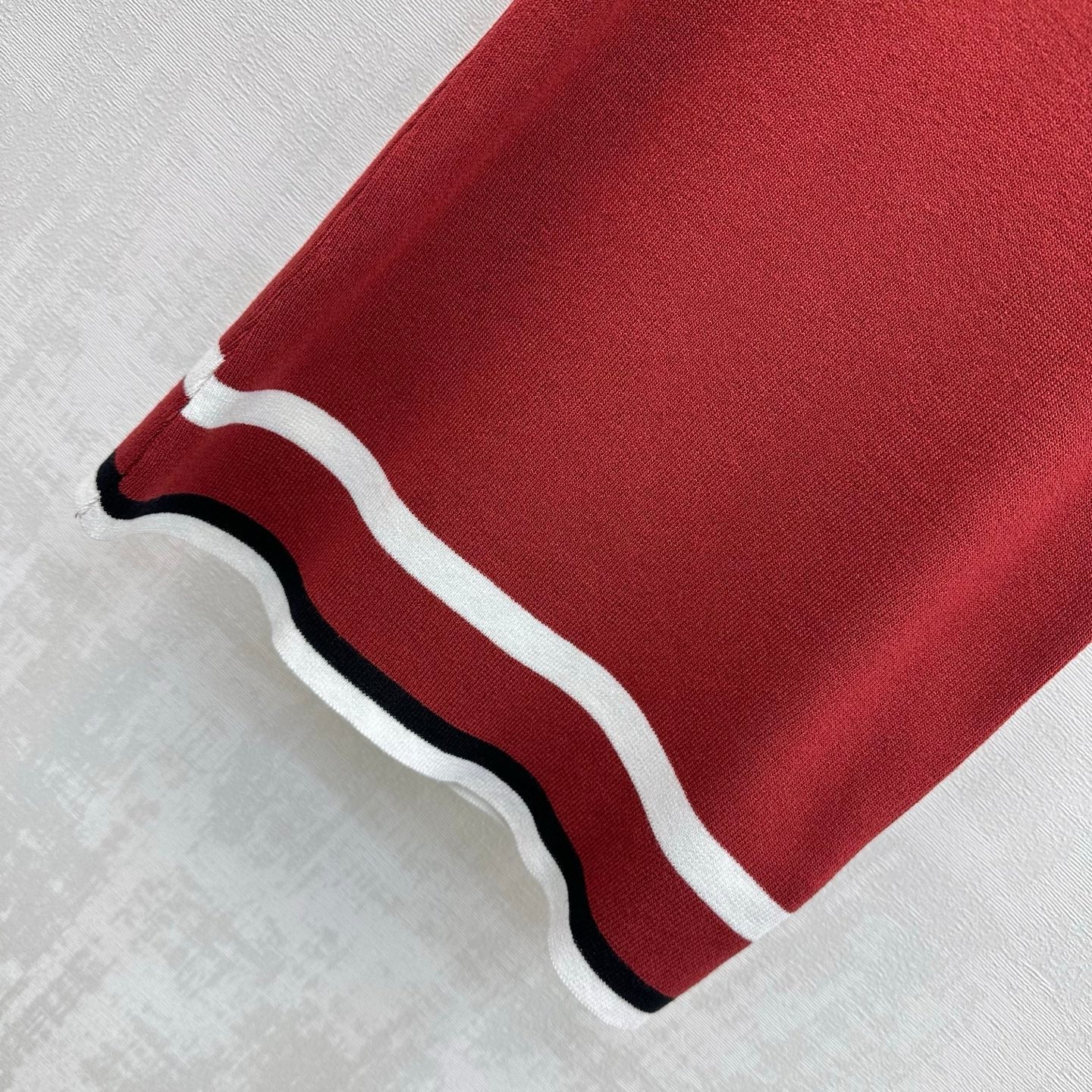 CC Striped Knit Vest Red Wool Nylon 378300