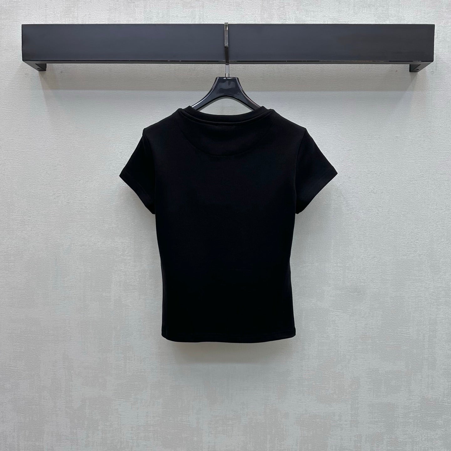 HM 26s Embroidered Pocket T-Shirt Black Cotton 378826
