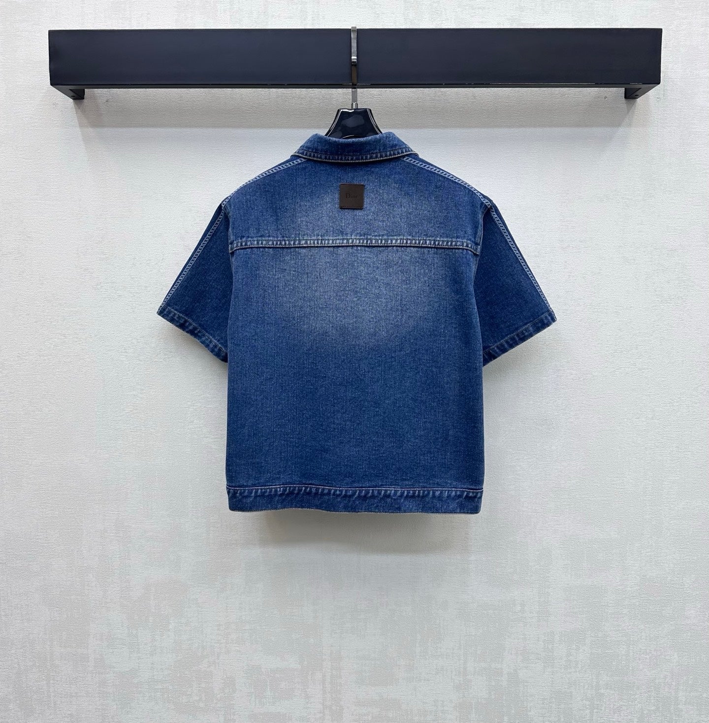 CD 26s Side Logo Short Sleeve Denim Jacket Medium Blue Cotton 427653