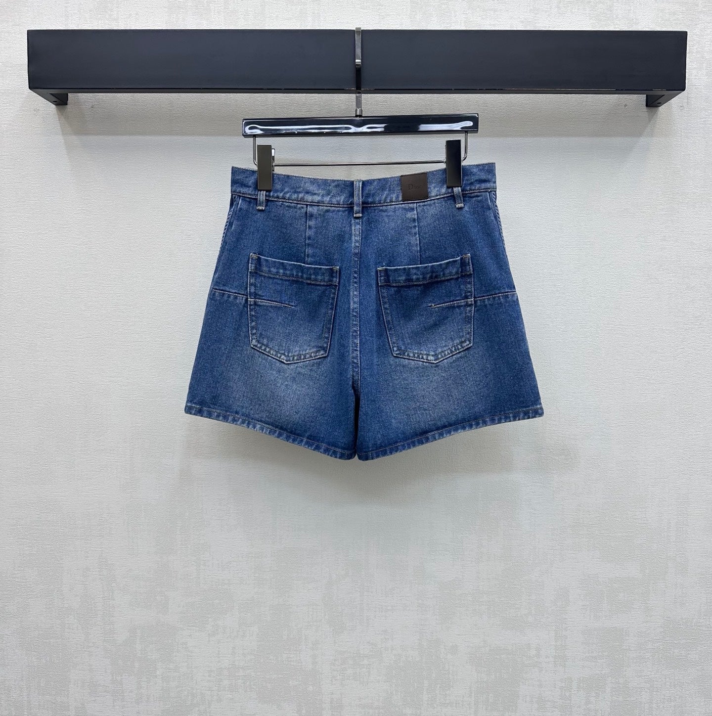 CD 26s Side Logo Denim Shorts Patch Pockets Medium Blue Cotton 427652