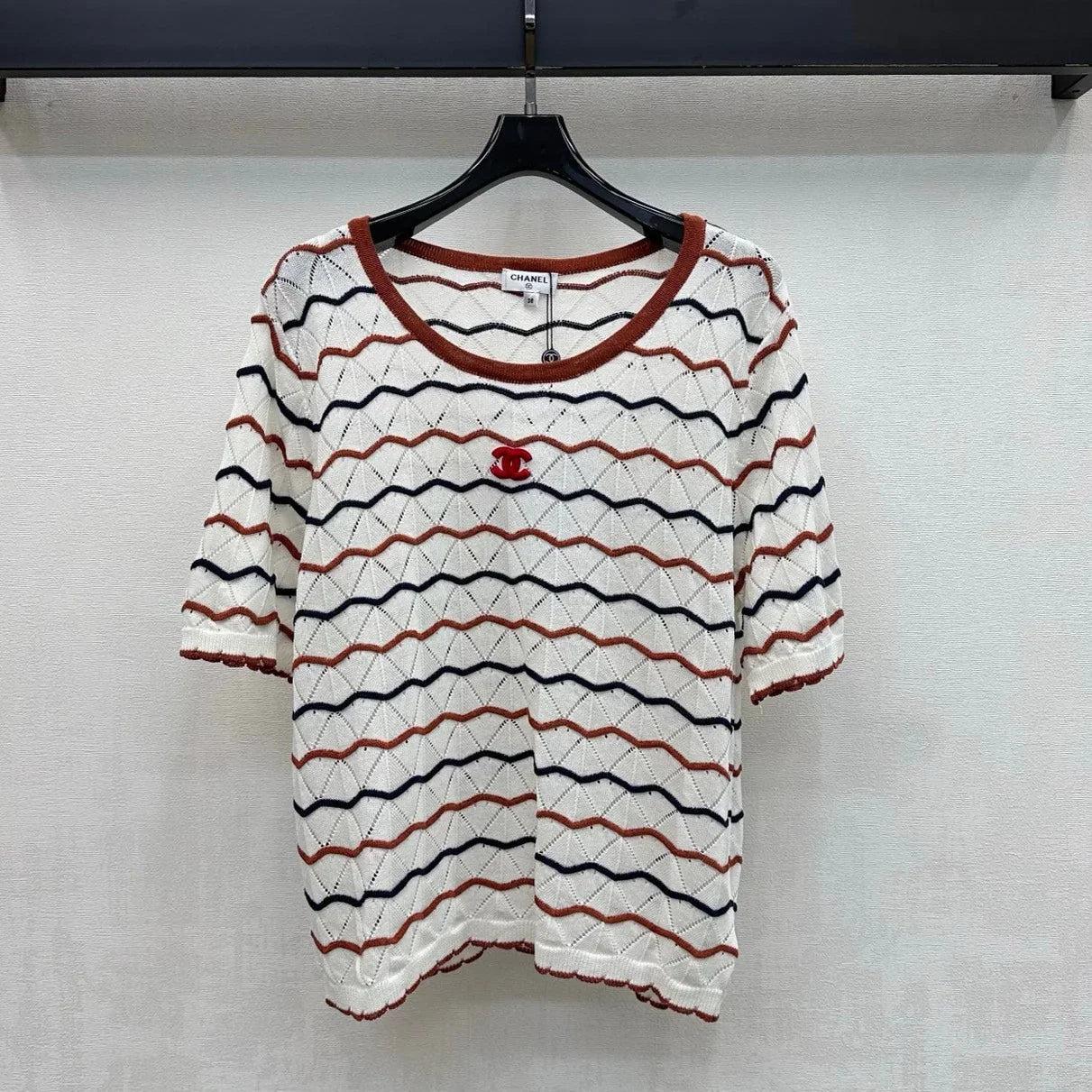 Chanel 2026 Shirt White Red Wool 399739