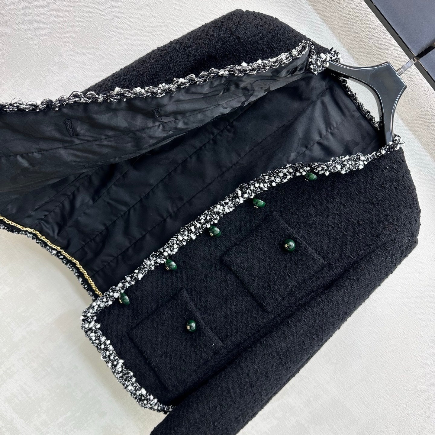 CC 26s Jacket White Black Green Tweed 407415