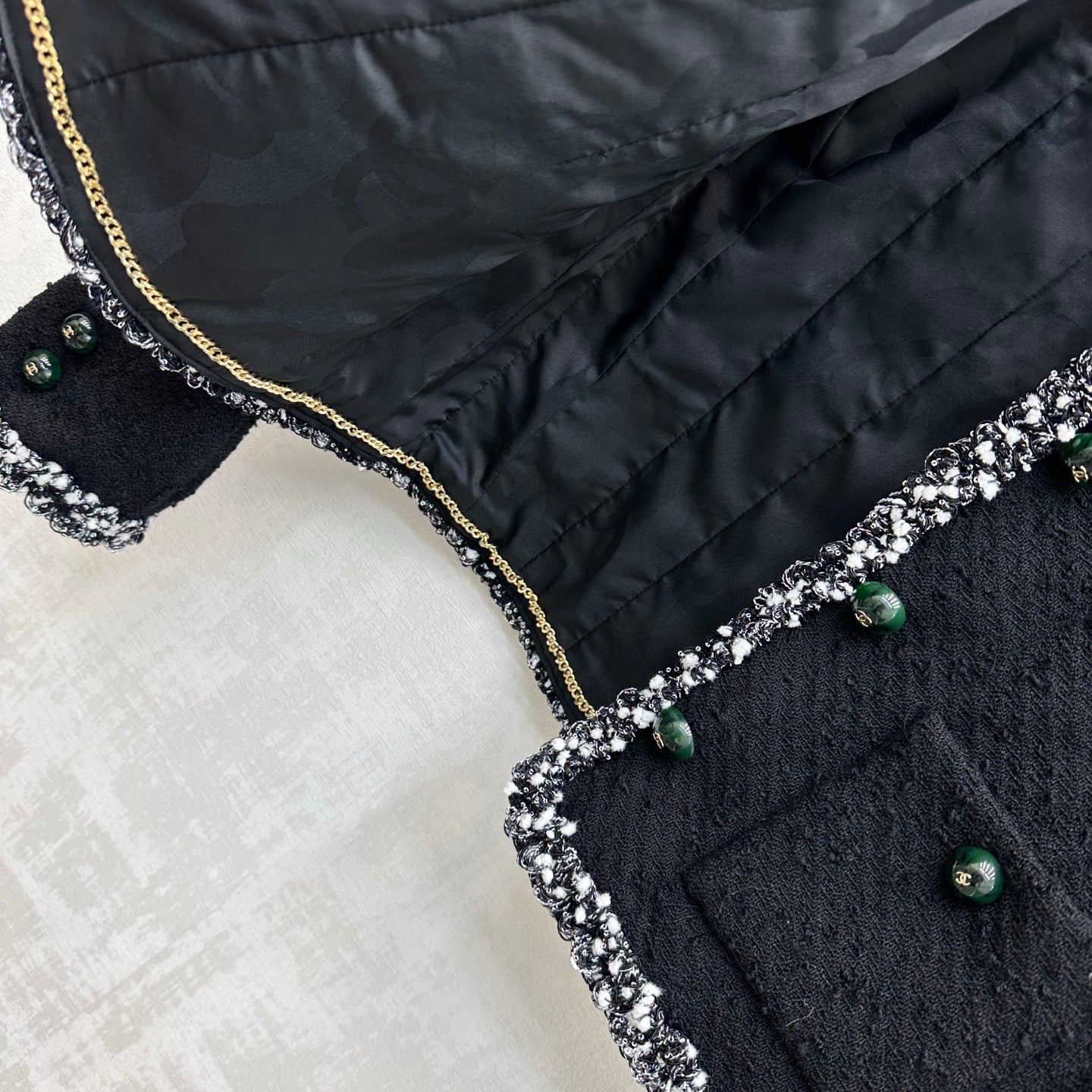 CC 26s Jacket White Black Green Tweed 407415