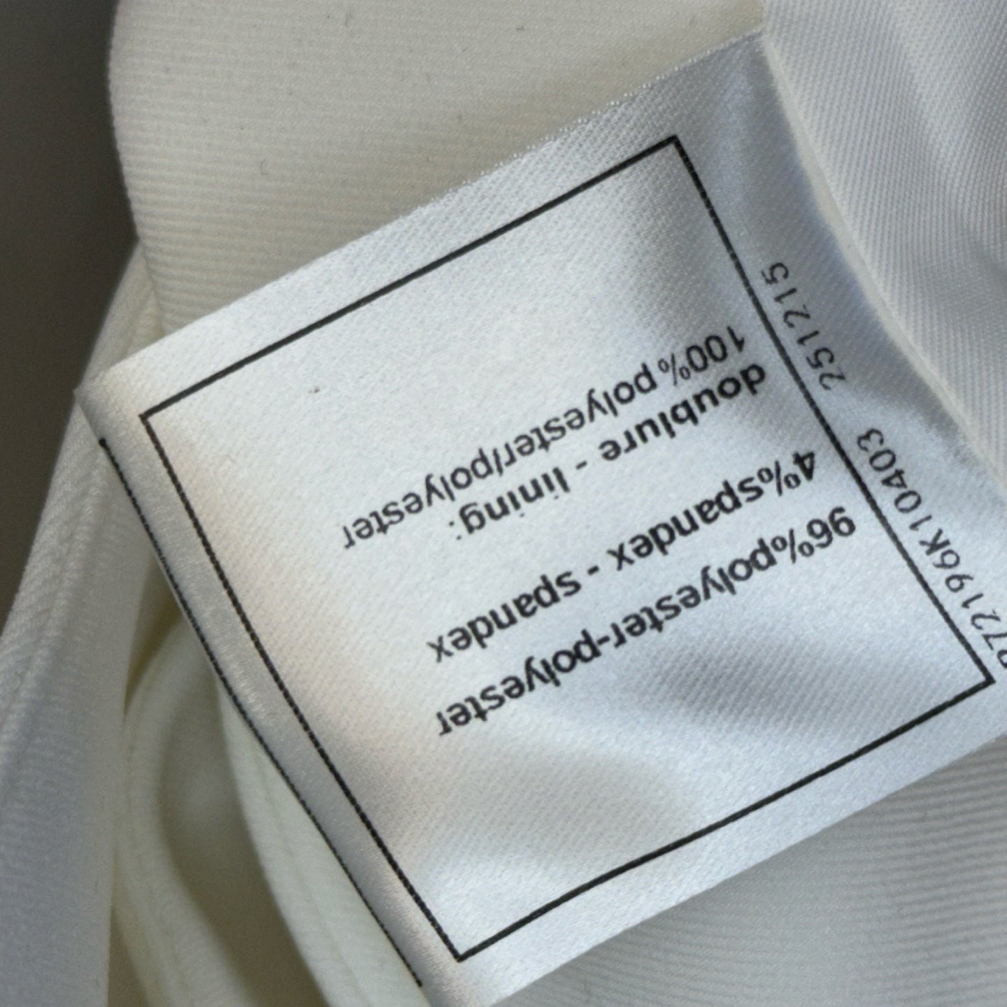 CC 26s Embroidered Vest And Trouser Suit White Polyester 422611
