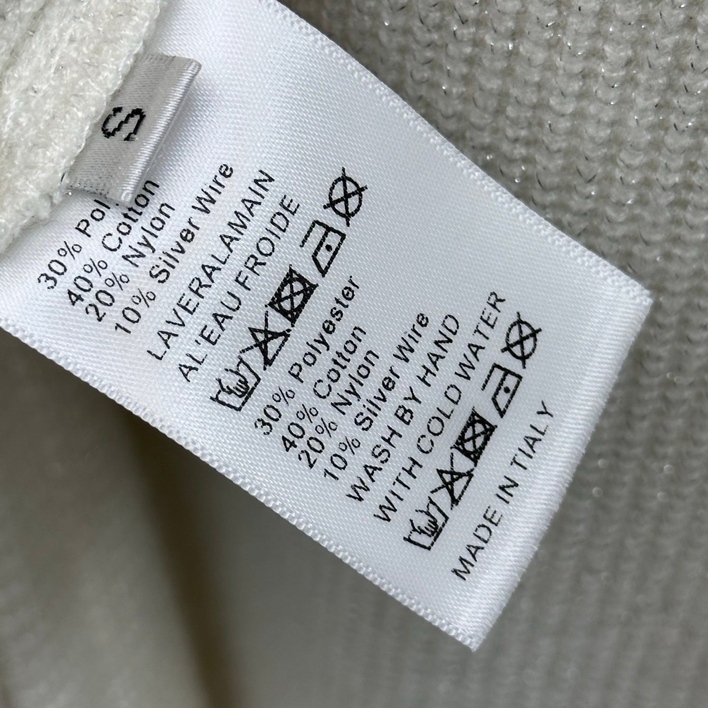 Miu 26s Waffle Hooded Sweatshirt White Wool 422646