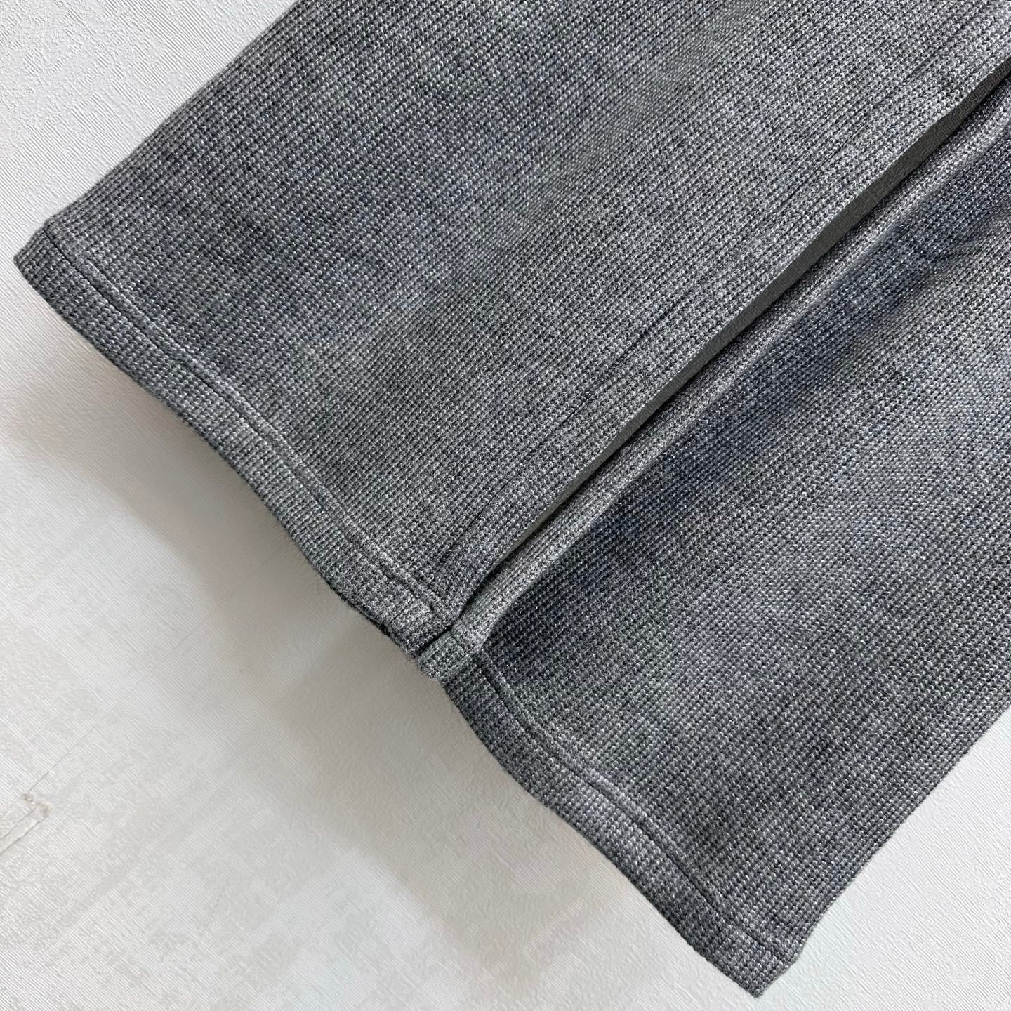Miu 26s Wide-Leg Trousers Grey Wool 422646
