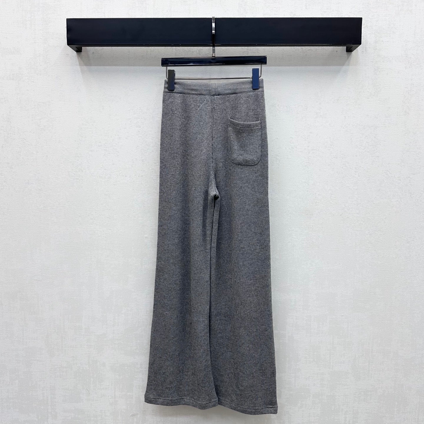 Miu 26s Wide-Leg Trousers Grey Wool 422646