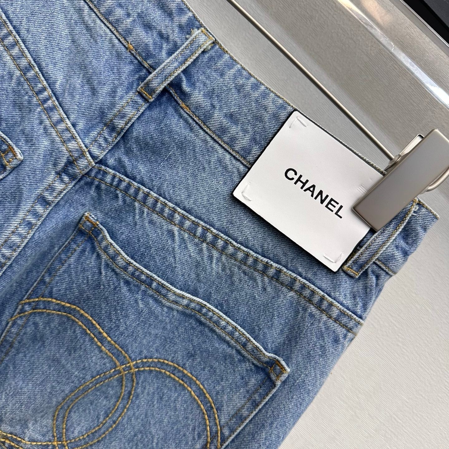 CC 26s Label Wide-Leg Jeans Light Blue Denim 422639