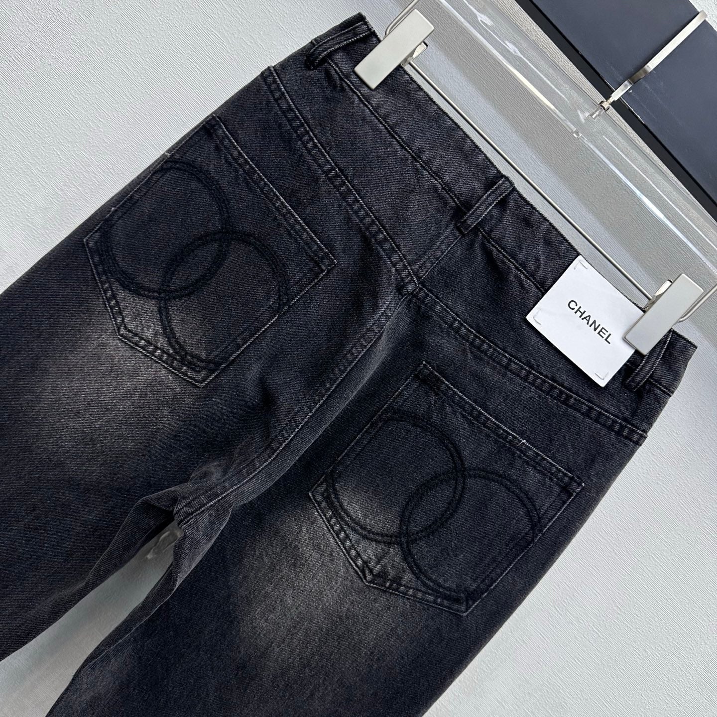 CC 26s Label Straight-Leg Jeans Dark Grey Denim 422625