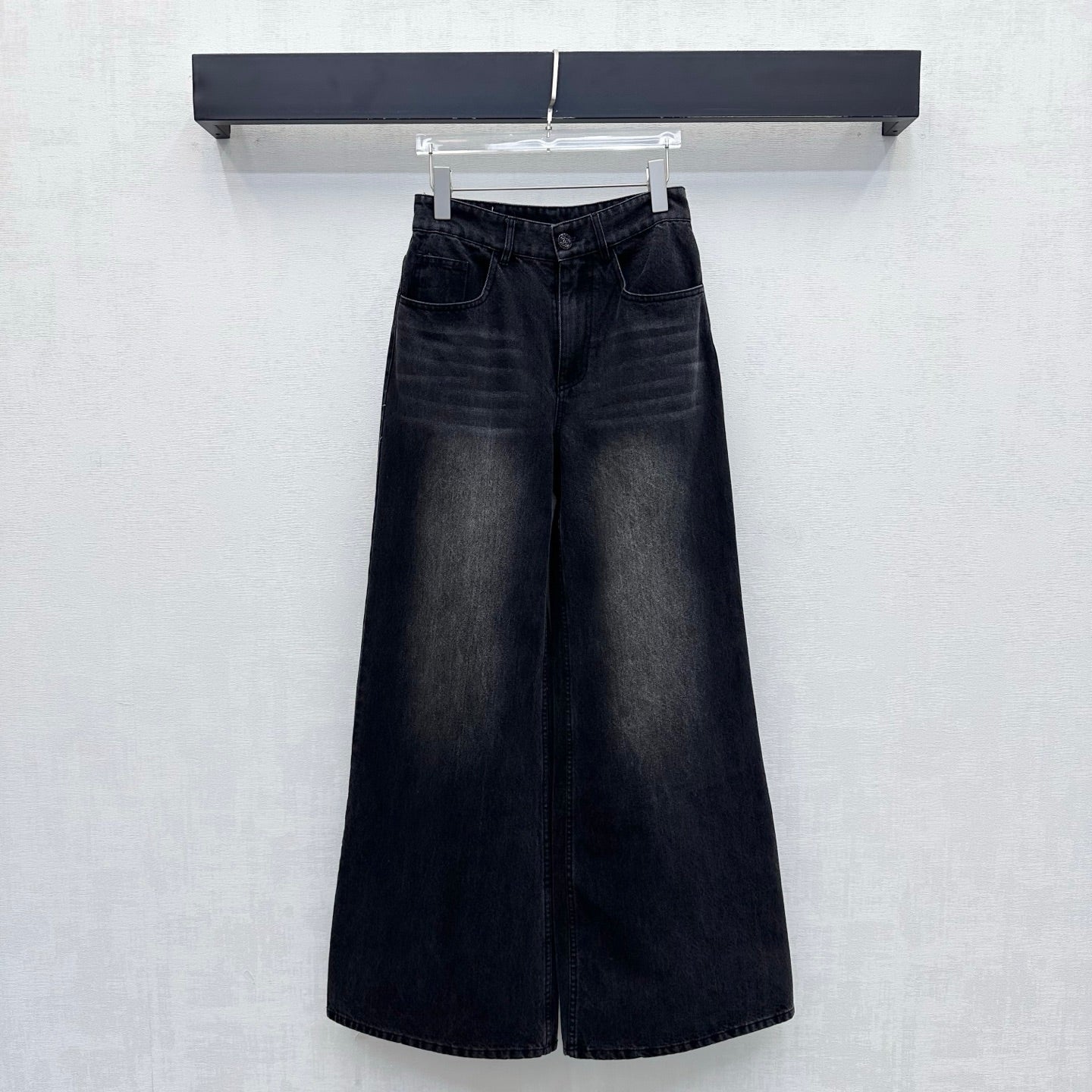 CC 26s Label Wide-Leg Jeans Dark Grey Denim 422629
