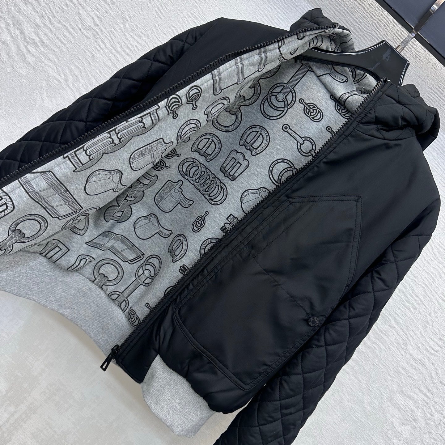 HM 26s "Cahier du Colporteur" Reversible Jacket Grey Cotton 422585