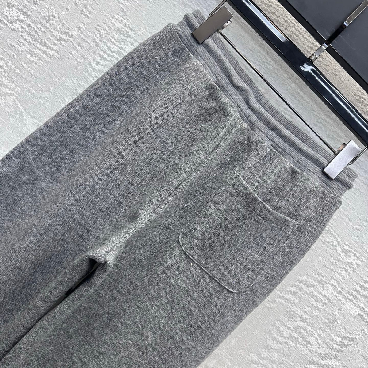 Miu Miu Wide Leg Pants Grey Wool Blend 434186