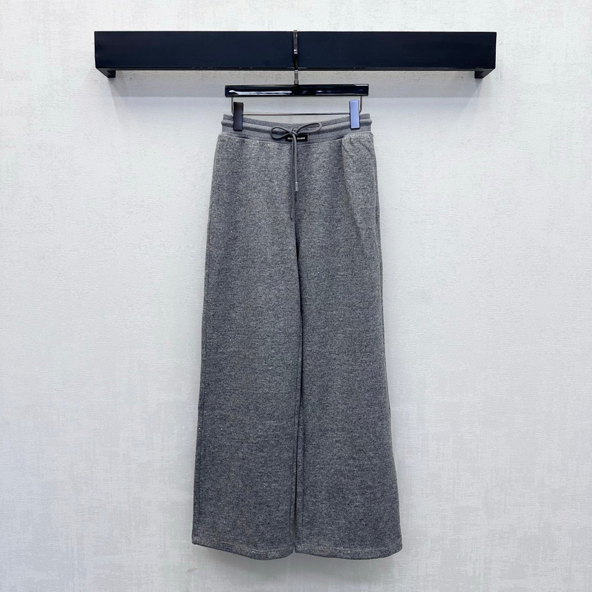 Miu Miu Wide Leg Pants Grey Wool Blend 434186
