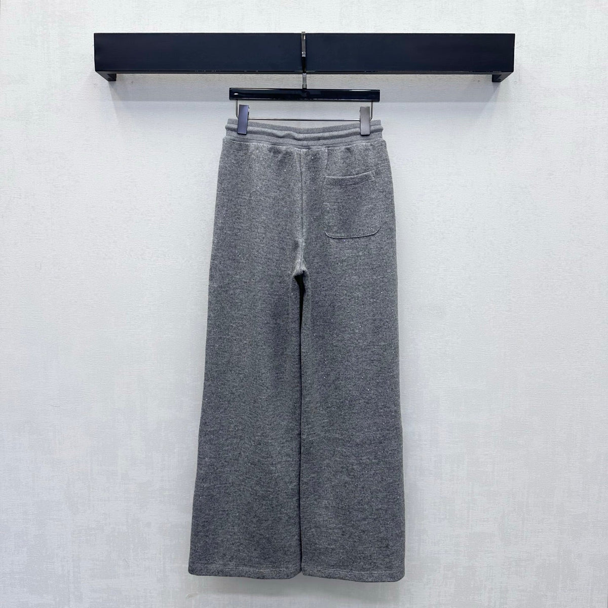 Miu Miu Wide Leg Pants Grey Wool Blend 434186