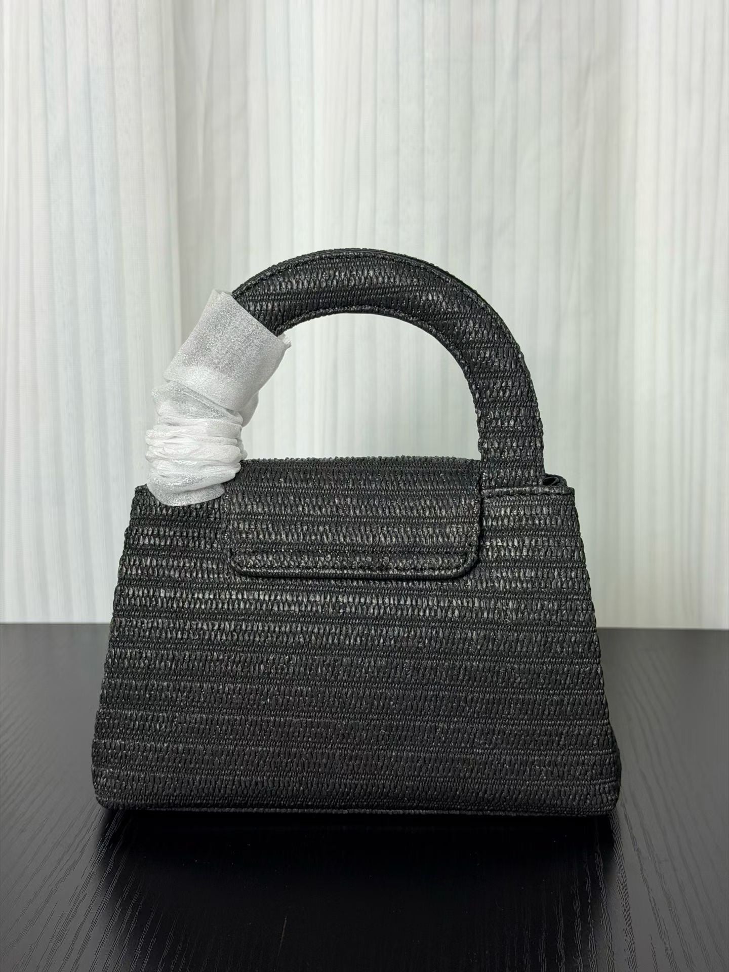 Chanel Kelly 2026 Bag 19cm Black Raffia Leather