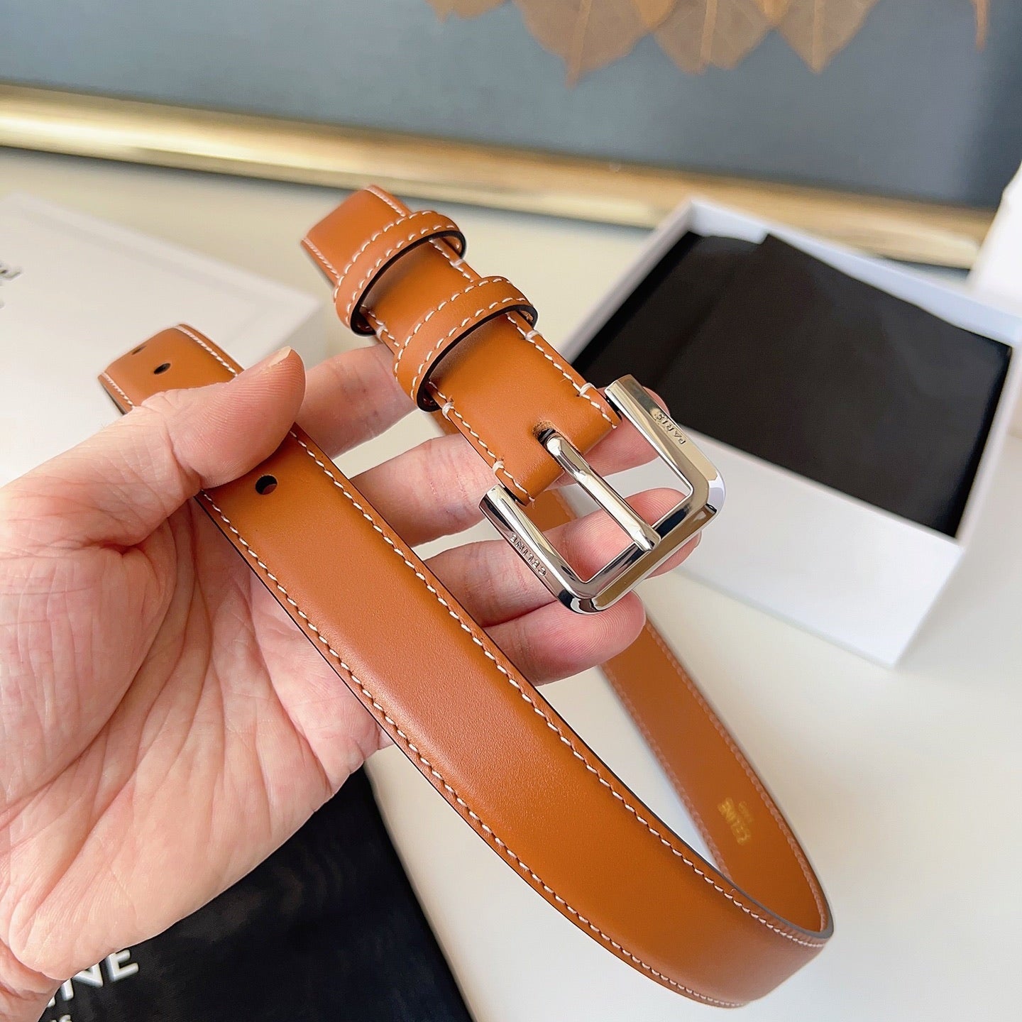 CL Sliver 25mm Triomphe Camel Brown Cowhide 616407